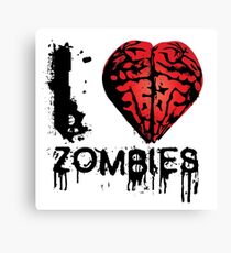 I heart Zombies Canvas Print