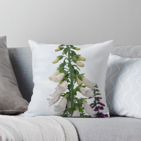 Item preview, wild white and purple foxglove flowers designed and sold by morrbyte.