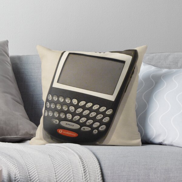 First Blackberry Mobile Throw Pillow