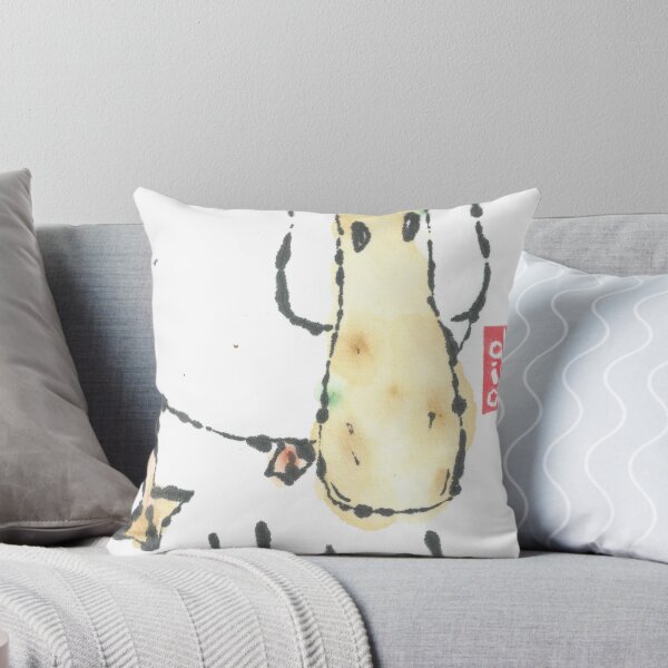 Odd duck, in yellow Throw Pillow