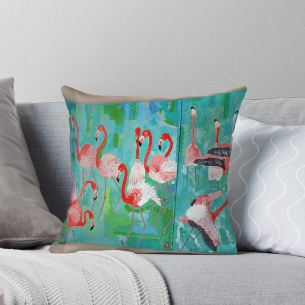 Artikelvorschau, Triptich Corner  Flamingos entworfen und verkauft von vtarcau.