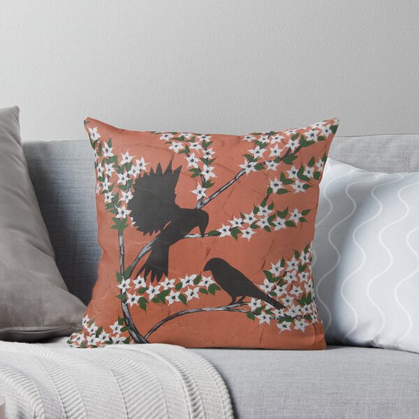 Item preview, Asian blossom with birds and Copper Bronze Orange designed and sold by cathyjacobs.