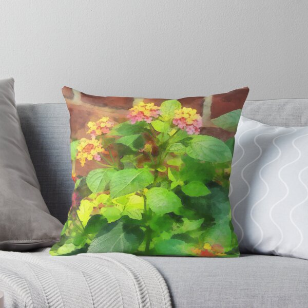 Item preview, Lantana Against Brick Wall designed and sold by Susan Savad.