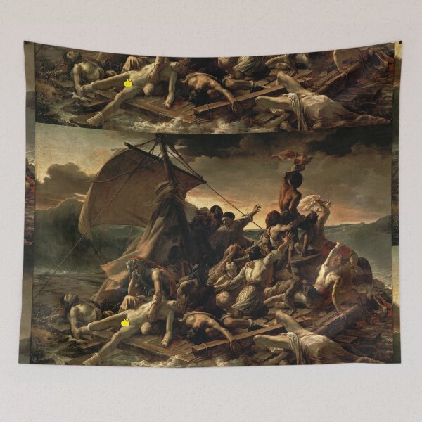 Item preview, Subtly Ruined The Raft of the Medusa - Rubber Duck Hiding a Thingy designed and sold by weavernap.