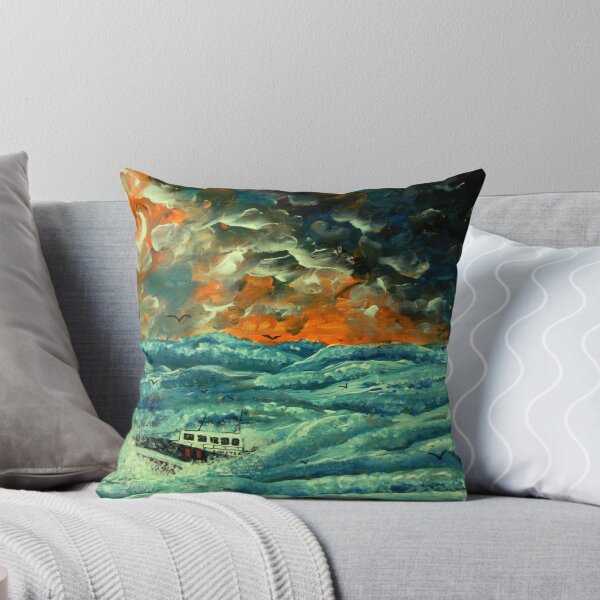 Item preview, Boat in Rough Seas designed and sold by George Hutton Hunter.