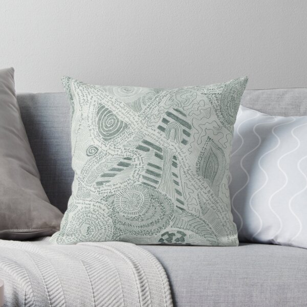Tree 'neath which the oracle sits Throw Pillow