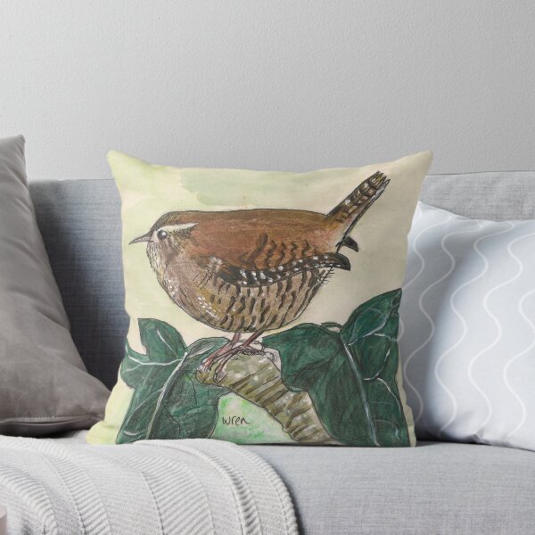 Item preview, Wren on ivy leaves designed and sold by Sam Burchell.