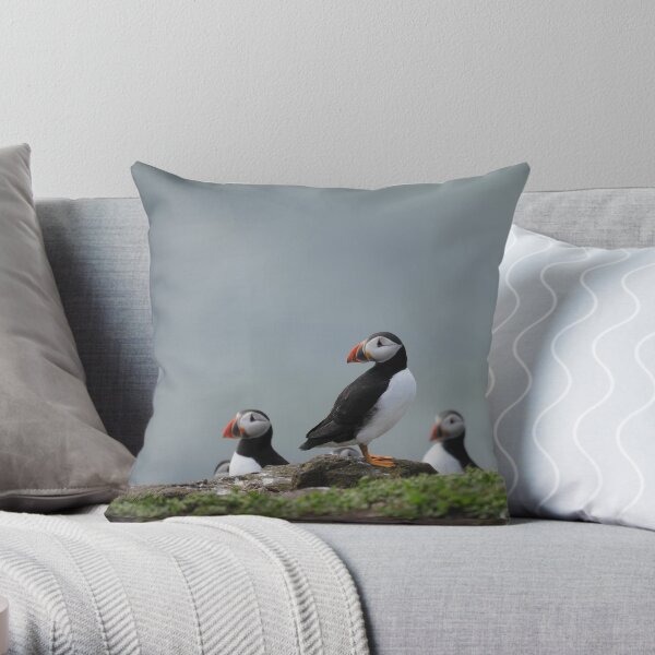 Puffin Throw Pillow
