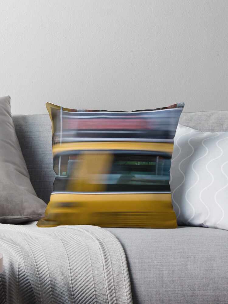 Thumbnail 1 of 4, Pillow, Yellow Taxi designed and sold by mcnallyr.