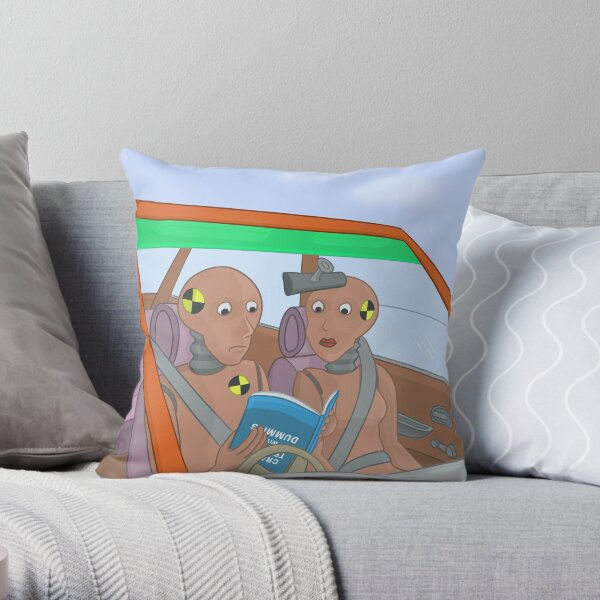 Rookie Crash Test Dummies Throw Pillow