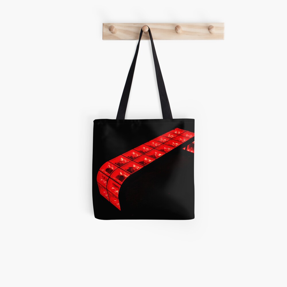 red bench Tote Bag