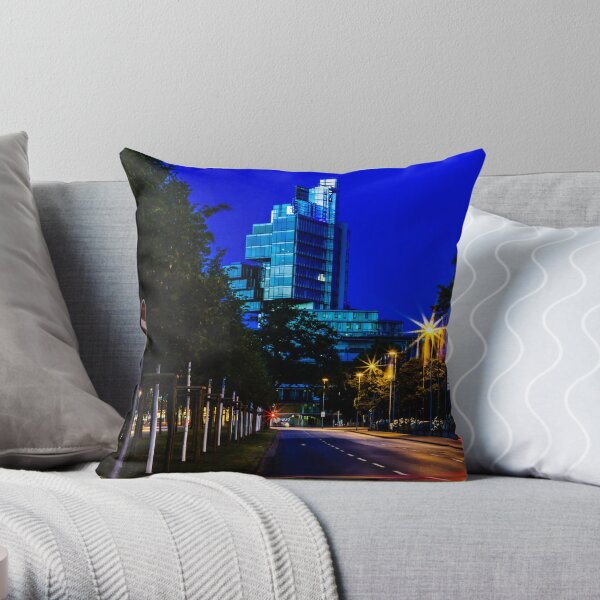 blue hour at friedrichswall (2) Throw Pillow