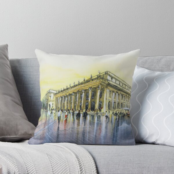 Item preview, Le Grand Théâtre - Bordeaux - Watercolor designed and sold by nicolasjolly.