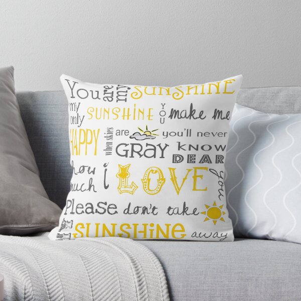 You Are My Sunshine 20 X 20 Pillow Cover // Everyday // Love // Throw  Pillow // Gift // Accent // Cushion Cover 