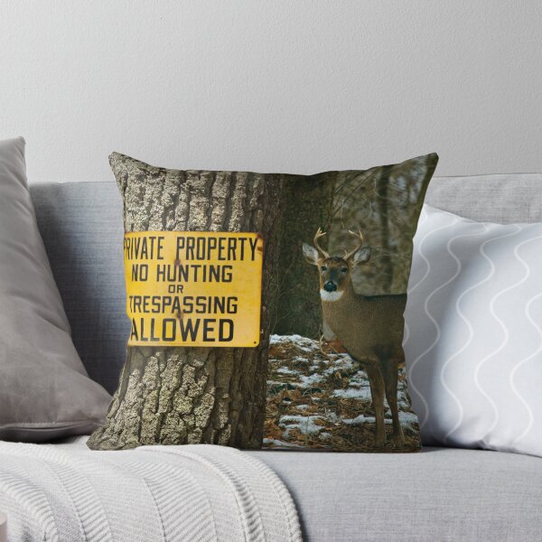 Item preview, No Hunting Sign and Whitetail Buck designed and sold by Randall Nyhof.