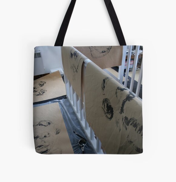 Night & Nap Drawings - blindfolded - Great Size with Acrylic in my little studio !!! All Over Print Tote Bag