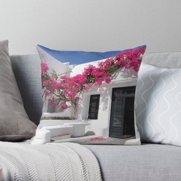 Mykonos colors Throw Pillow