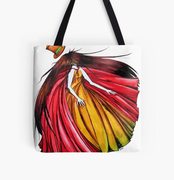 "Who is the mad hatter ?" : Le Chaperon Rouge / The Red Riding Hood All Over Print Tote Bag