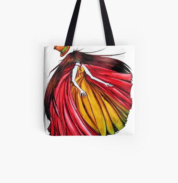 "Who is the mad hatter ?" : Le Chaperon Rouge / The Red Riding Hood All Over Print Tote Bag