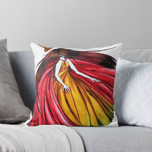 "Who is the mad hatter ?" : Le Chaperon Rouge / The Red Riding Hood Throw Pillow