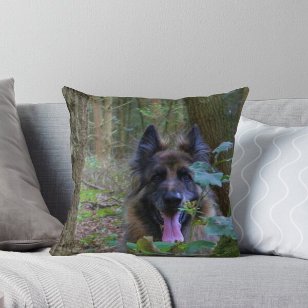 Item preview, German Shepherd in the woods watching designed and sold by Janet Carlton.