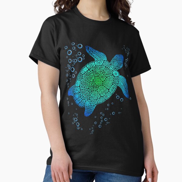 Item preview, Ocean Blue Tribal Sea Turtle Honu Turtle Lover Gift designed and sold by GreenSplash.