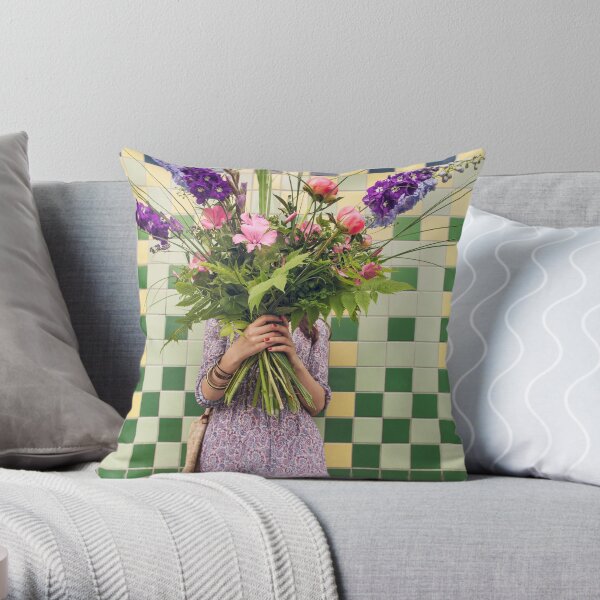 Flower Girl Throw Pillow
