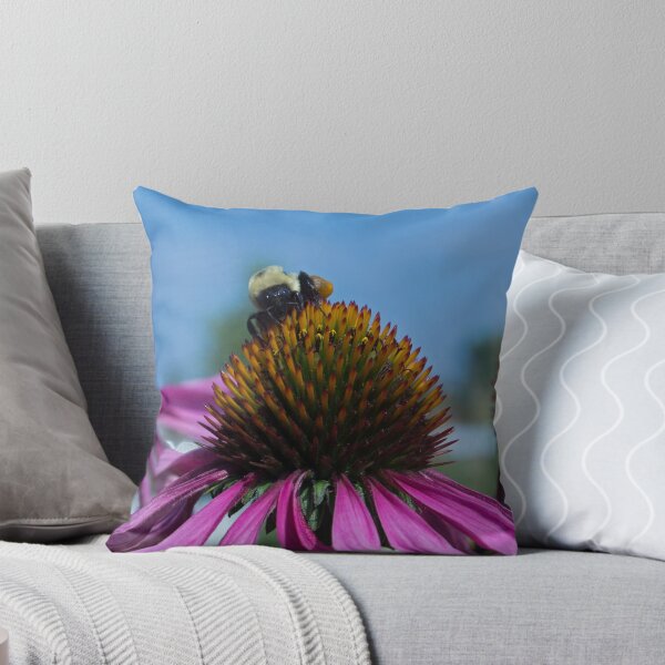 Item preview, Up Close Bee On Purple Coneflowers designed and sold by Tina Hailey.