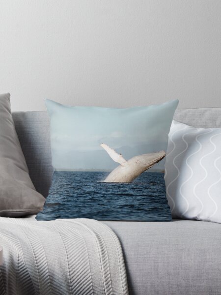 Show Off - Migaloo the white whale Throw Pillow