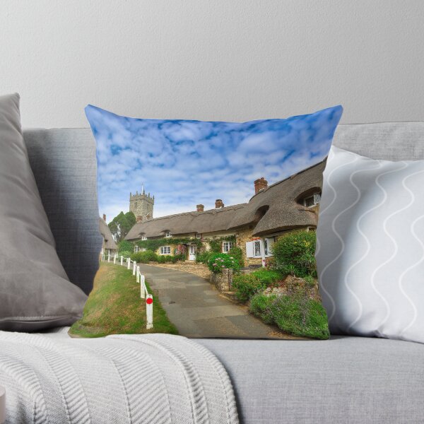 Godshill Village Throw Pillow