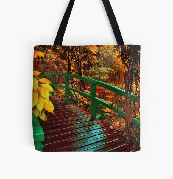 Monet's Bridge All Over Print Tote Bag