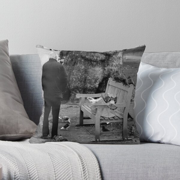 Pigeon Man Throw Pillow