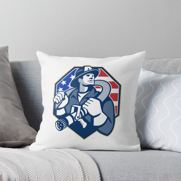 Item preview, American Fireman Fire-fighter Fire Hose Retro designed and sold by patrimonio.