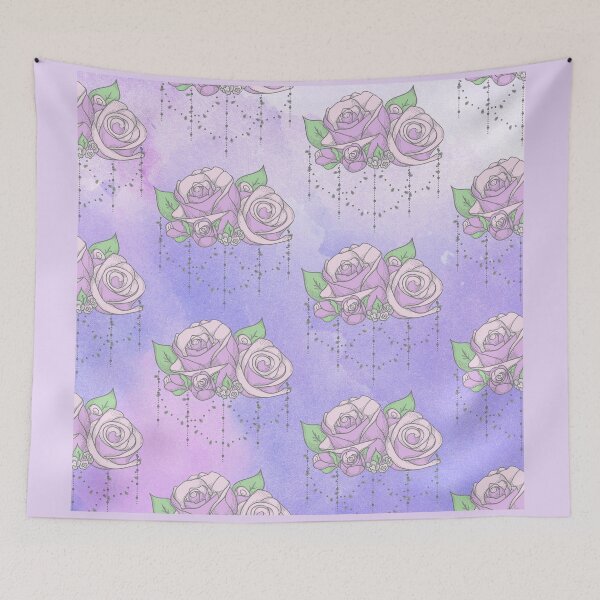 Artikelvorschau, Flieder- und Rosen-Aquarelleffekt entworfen und verkauft von Greenbaby.