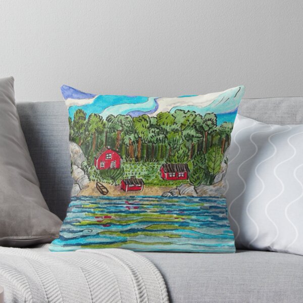 Item preview, Drawing of Swedish archipelago landscape in marker pen designed and sold by CClaesonDesign.