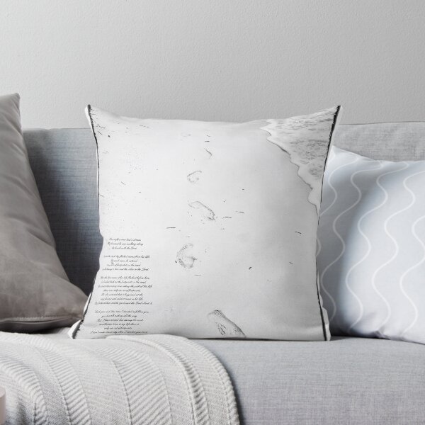 Footprints in the Sand Throw Pillow