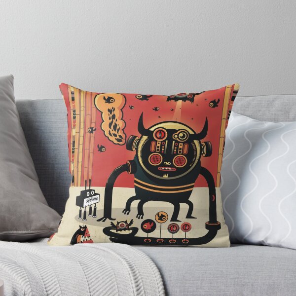 Insect catcher Throw Pillow