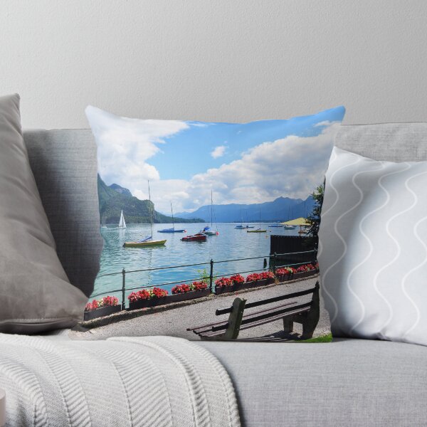 Lake Wolfgang, Austria Throw Pillow