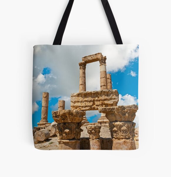 Amman Map Tote Bag - Jordan Map Tote Bag 15x15
