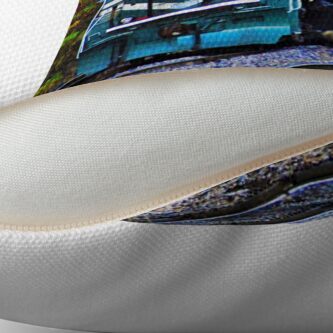 Alternate view of Train in Fall Throw Pillow