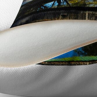 Alternate view of Hammond Covered Bridge Throw Pillow