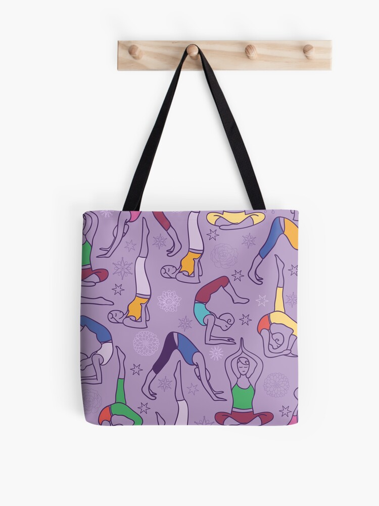Yoga poses pattern Tote Bag for Sale by oksancia