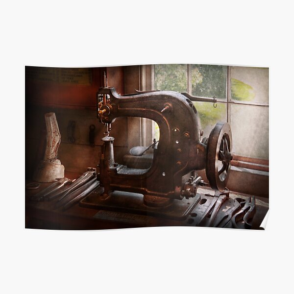 Sewing Machine - Leather - Saddle Sewer Poster