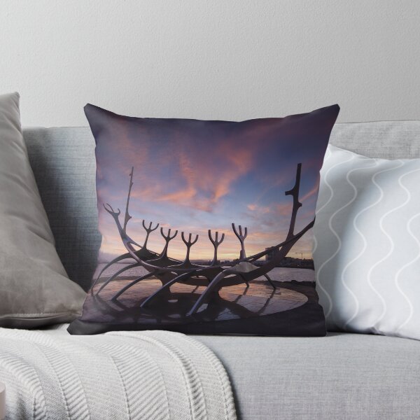 The Viking Ship Throw Pillow