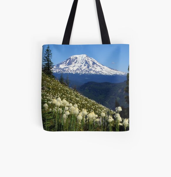 Mt Adams & Beargrass All Over Print Tote Bag