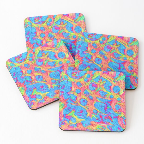 Item preview, Cornflower Blue and Light Salmon Tomato Abstraction designed and sold by blackhalt.