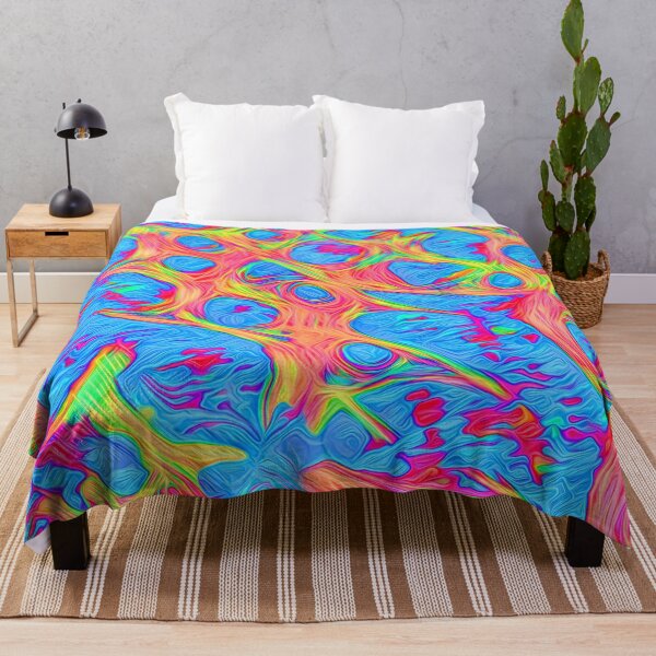 Item preview, Cornflower Blue and Light Salmon Tomato Abstraction designed and sold by blackhalt.