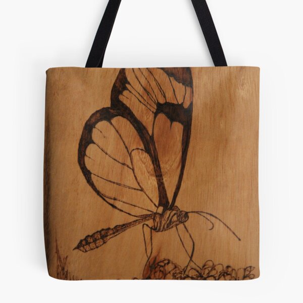 Item preview, Pyrography: Glasswing Butterfly designed and sold by Robyn J. Blackford.