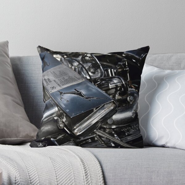 Triumph Stag Classic Car Engine Throw Pillow