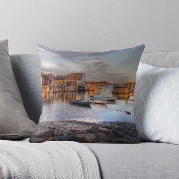Fall Iight at Blue Rocks Throw Pillow